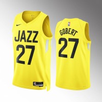 Utah Utah Jazz #27 Rudy Gobert Men's Yellow Nike NBA 2022-23 Icon Edition Jersey