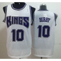 Sacramento Kings #10 Mike Bibby White Throwback Stitched NBA Jersey