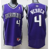 Nike Sacramento Kings #4 Chris Webber Purple Throwback Stitched NBA Jersey