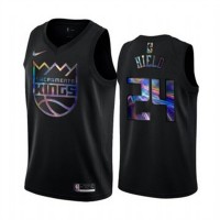 Nike Sacramento Kings #24 Buddy Hield Men's Iridescent Holographic Collection NBA Jersey - Black