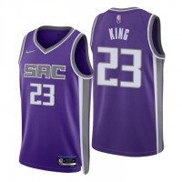 Nike Sacramento Kings #23 Louis King Purple Men's 2021-22 NBA 75th Anniversary Diamond Swingman Jersey - Icon Edition