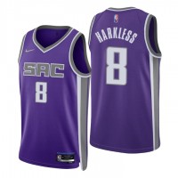 Nike Sacramento Kings #8 Maurice Harkless Purple Men's 2021-22 NBA 75th Anniversary Diamond Swingman Jersey - Icon Edition