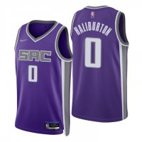 Nike Sacramento Kings #0 Tyrese Haliburton Purple Men's 2021-22 NBA 75th Anniversary Diamond Swingman Jersey - Icon Edition