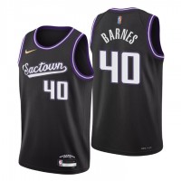 Sacramento Sacramento Kings #40 Harrison Barnes Men's Nike Black 2021/22 Swingman NBA Jersey - City Edition