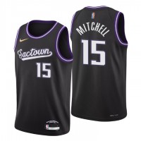 Sacramento Sacramento Kings #15 Davion Mitchell Men's Nike Black 2021/22 Swingman NBA Jersey - City Edition