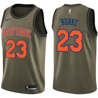 Nike New York Knicks #23 Trey Burke Green NBA Swingman Salute to Service Jersey