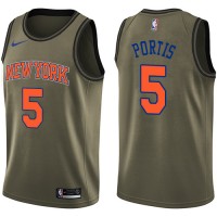 Nike New York Knicks #5 Bobby Portis Green NBA Swingman Salute to Service Jersey
