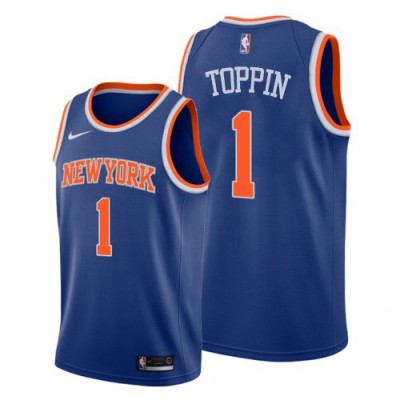 Nike New York Knicks #1 Obi Toppin Blue NBA Swingman Icon Edition Jersey