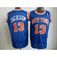 Mitchell And Ness New York Knicks #13 Mark Jackson Blue Throwback Stitched NBA Jersey