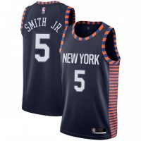 Nike New York Knicks #5 Dennis Smith Jr Navy NBA Swingman City Edition 2018/19 Jersey