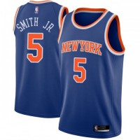 Nike New York Knicks #5 Dennis Smith Jr Blue NBA Swingman Icon Edition Jersey