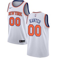 Nike New York Knicks #00 Enes Kanter White NBA Swingman Association Edition Jersey