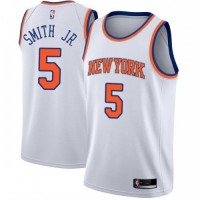 Nike New York Knicks #5 Dennis Smith Jr White NBA Swingman Association Edition Jersey