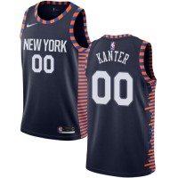 Nike New York Knicks #00 Enes Kanter Navy NBA Swingman City Edition 2018/19 Jersey