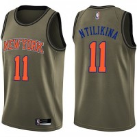 Nike New York Knicks #11 Frank Ntilikina Green NBA Swingman Salute to Service Jersey