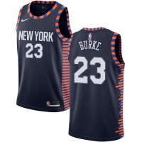 Nike New York Knicks #23 Trey Burke Navy NBA Swingman City Edition 2018/19 Jersey