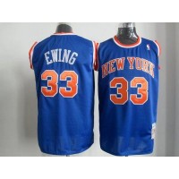 Mitchell And Ness New York Knicks #33 Patrick Ewing Blue Stitched NBA Jersey