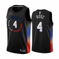 Nike New York Knicks #4 Derrick Rose Black NBA Swingman 2020-21 City Edition Jersey
