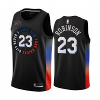 Nike New York Knicks #23 Mitchell Robinson Black NBA Swingman 2020-21 City Edition Jersey