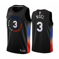 Nike New York Knicks #3 Nerlens Noel Black NBA Swingman 2020-21 City Edition Jersey