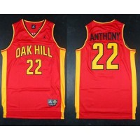 New York Knicks #22 Carmelo Anthony Red Oak Hill Academy High School Stitched NBA Jersey