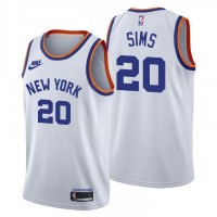 New York New York Knicks #20 Jericho Sims Men's Nike Releases Classic Edition NBA 75th Anniversary Jersey White