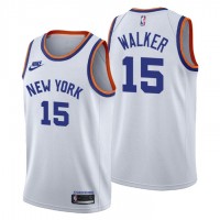 New York New York Knicks #15 Kemba Walker Men's Nike Releases Classic Edition NBA 75th Anniversary Jersey White