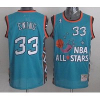 Mitchell And Ness New York Knicks #33 Patrick Ewing Light Blue 1996 All-Star Stitched NBA Jersey