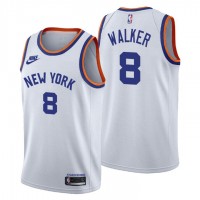 New York New York Knicks #8 Kemba Walker Men's Nike Releases Classic Edition NBA 75th Anniversary Jersey White
