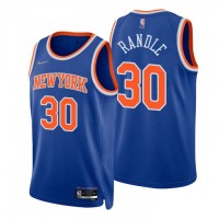 Nike New York Knicks #30 Julius Randle Blue Men's 2021-22 NBA 75th Anniversary Diamond Swingman Jersey - Icon Edition