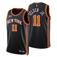 New York New York Knicks #11 Wayne Selden Jr. Men's Nike Black 2021/22 Swingman NBA Jersey - City Edition
