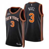 New York New York Knicks #3 Nerlens Noel Men's Nike Black 2021/22 Swingman NBA Jersey - City Edition