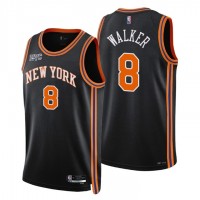 New York New York Knicks #8 Kemba Walker Men's Nike Black 2021/22 Swingman NBA Jersey - City Edition