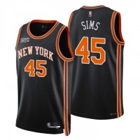 New York New York Knicks #45 Jericho Sims Men's Nike Black 2021/22 Swingman NBA Jersey - City Edition