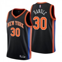 Nike New York Knicks #30 Julius Randle Men's 2022-23 City Edition NBA Jersey - Cherry Blossom Black