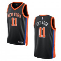 New York New York Knicks #11 Jalen Brunson Unisex Nike Black 2022-23 Swingman Jersey - City Edition