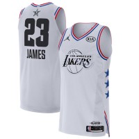 Los Angeles Lakers #23 LeBron James White Jordan Brand 2019 NBA All-Star Game Finished Authentic Jersey