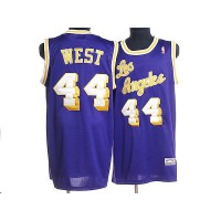 Mitchell and Ness Los Angeles Lakers #44 Jerry West Stitched Purple Throwback NBA Jersey