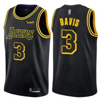 Nike Los Angeles Lakers #3 Anthony Davis Black NBA Swingman City Edition Jersey
