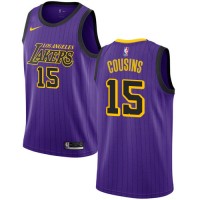 Nike Los Angeles Lakers #15 DeMarcus Cousins Purple NBA Swingman City Edition 2018/19 Jersey