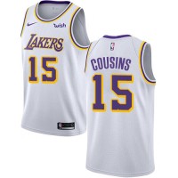 Nike Los Angeles Lakers #15 DeMarcus Cousins White NBA Swingman Association Edition Jersey
