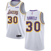 Nike Los Angeles Lakers #30 Troy Daniels White NBA Swingman Association Edition Jersey