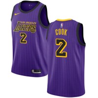 Nike Los Angeles Lakers #2 Quinn Cook Purple NBA Swingman City Edition 2018/19 Jersey