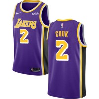 Nike Los Angeles Lakers #2 Quinn Cook Purple NBA Swingman Statement Edition Jersey