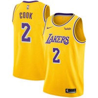 Nike Los Angeles Lakers #2 Quinn Cook Gold NBA Swingman Icon Edition Jersey