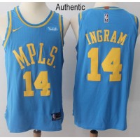 Nike Los Angeles Lakers #14 Brandon Ingram Royal Blue NBA Authentic Hardwood Classics Jersey