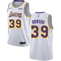 Nike Los Angeles Lakers #39 Dwight Howard White NBA Swingman Association Edition Jersey