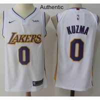 Nike Los Angeles Lakers #0 Kyle Kuzma White NBA Authentic Association Edition Jersey