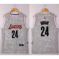 Los Angeles Lakers #24 Kobe Bryant Grey City Light Stitched NBA Jersey