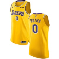 Nike Los Angeles Lakers #0 Kyle Kuzma Gold NBA Authentic Icon Edition Jersey